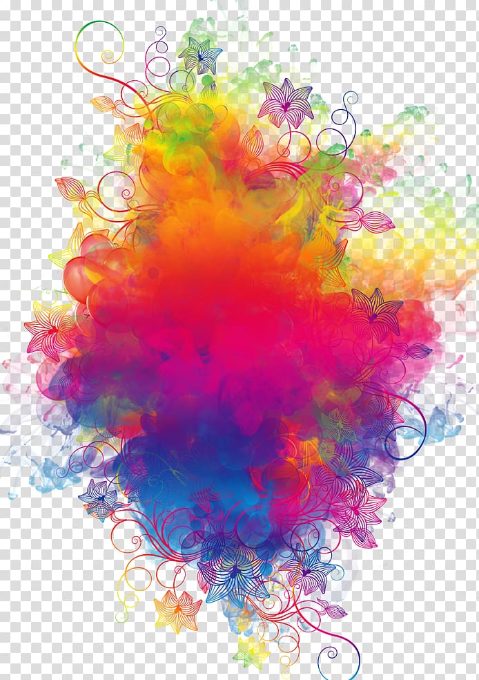 Fumée colorée, fleurs et coloris assortis png Fumée colorée, fleurs et coloris assortis png
