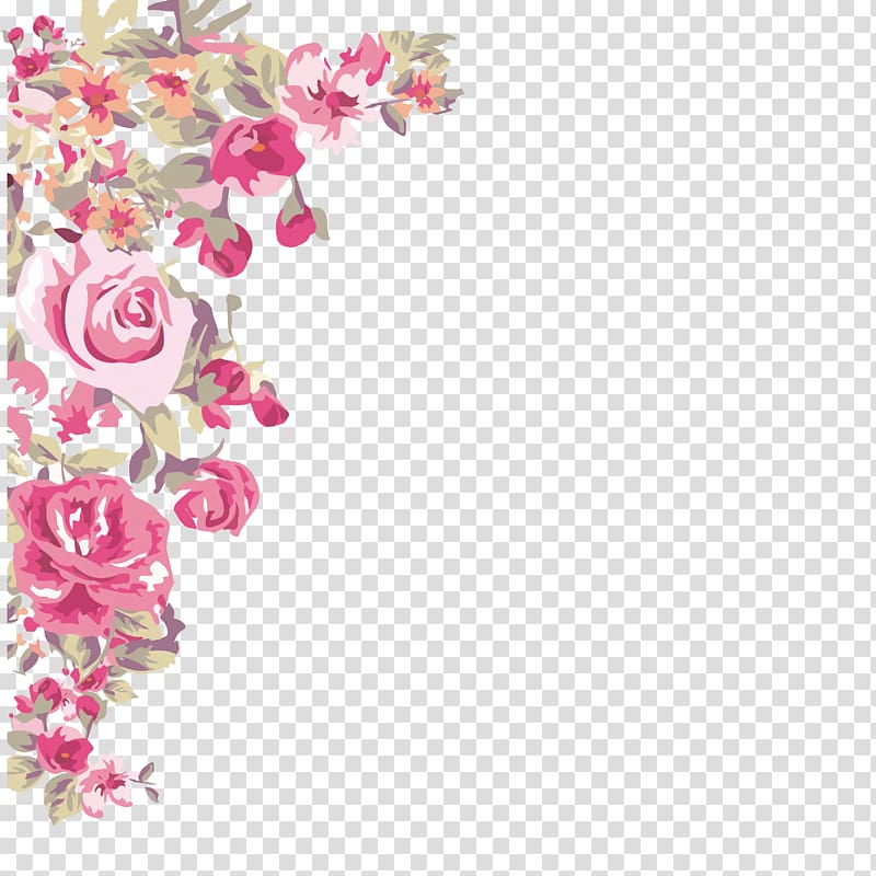 Fleur ,, coin fleurs peintes, roses roses png Fleur ,, coin fleurs peintes, roses roses png